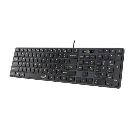 Genius Billentyűzet/Egér Kit - SlimStar C126 (Vezetékes, USB, vékony, optikai egér, fekete)