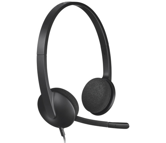Logitech H340 Mikrofonos USB headset - fekete