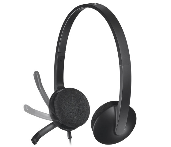 Logitech H340 Mikrofonos USB headset - fekete
