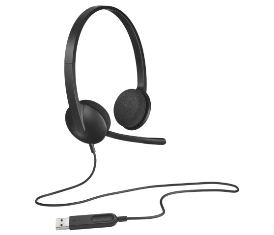 Logitech H340 Mikrofonos USB headset - fekete