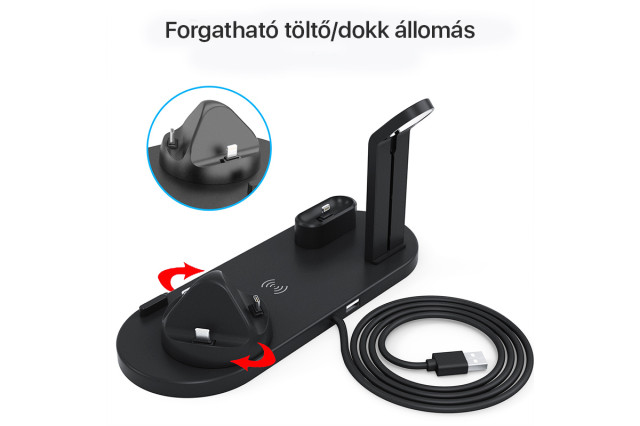 Boost Multifunkciós Vezeték nélküli töltőállomás - fekete