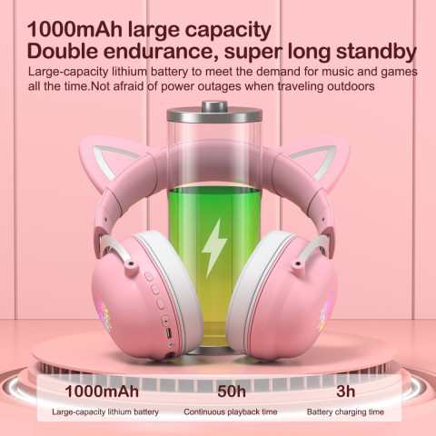 Onikuma B20 Cicafüles Vezeték Nélküli Gamer Headset