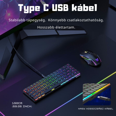 Onikuma G29 Mechanikus Gamer Billentyűzet - Angol kiosztás
