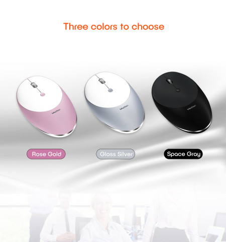 Meetion MT-R600 Rechargeable Wireless Mouse - Rose gold