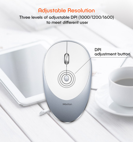Meetion MT-R600 Rechargeable Wireless Mouse - Rose gold