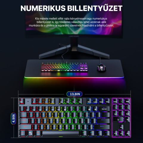 Onikuma G26+CW905 Gaming billentyűzet + egér csomag