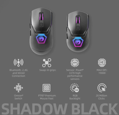 Marvo Z FIT PRO G1W WH RGB Vezeték Nélküli Gamer Egér - Fehér