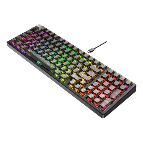 Havit KB875L - Mechanikus RGB Gamer Billentyűzet - Angol Kiosztás