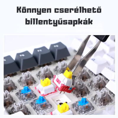 AULA F87 Dark Storm Vezeték Nélküli Mechanikus Gamer Billentyűzet