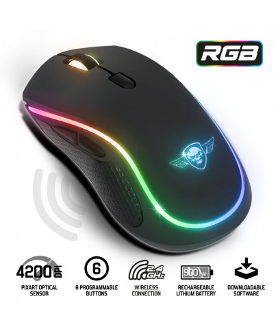 Spirit of Gamer PRO-M9 RGB Vezeték nélküli gamer egér
