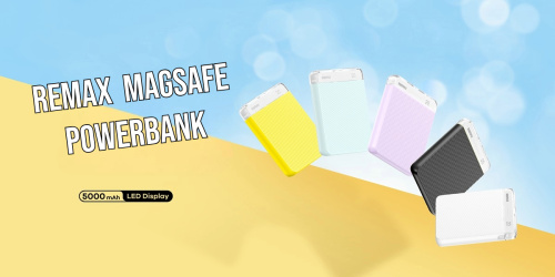Remax Cube RPP-8 Magsafe Vezeték Nélküli Gyorstöltő Powerbank 5000 mAh