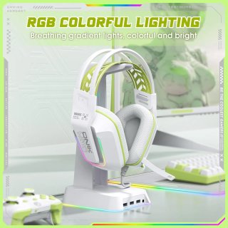 Onikuma X13 Vezetékes Gamer Fejhallgató RGB világítással - Fehér