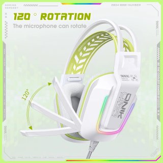 Onikuma X13 Vezetékes Gamer Fejhallgató RGB világítással - Fehér