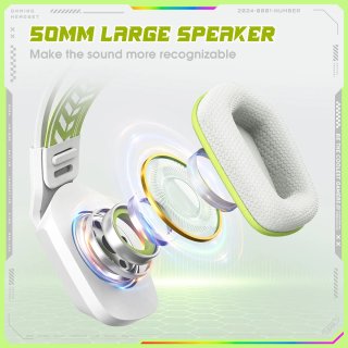 Onikuma X13 Vezetékes Gamer Fejhallgató RGB világítással - Fehér