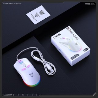 Onikuma CW929 RGB Gamer egér - Fehér