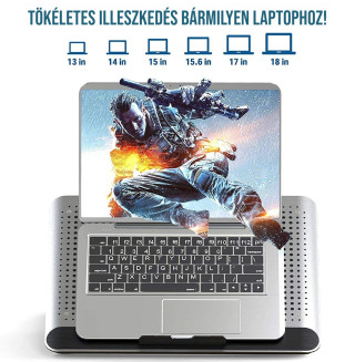 MCHOSE Laptop hűtőpad Q5 - Ezüst