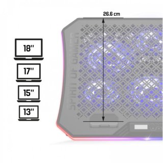 Spirit of Gamer AIRBLADE 1200 RGB Gamer Notebook Hűtőpad 17"