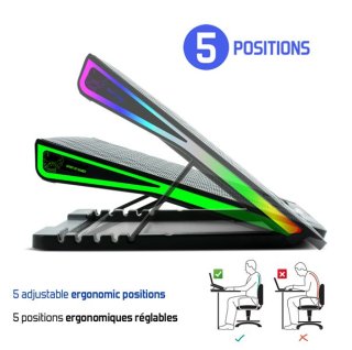 Spirit of Gamer AIRBLADE 800 RGB Gamer Notebook Hűtőpad 17"