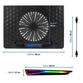 Spirit of Gamer AIRBLADE 800 RGB Gamer Notebook Hűtőpad 17"