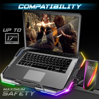 Spirit of Gamer AIRBLADE 700 RGB Gamer Notebook Hűtőpad 17"