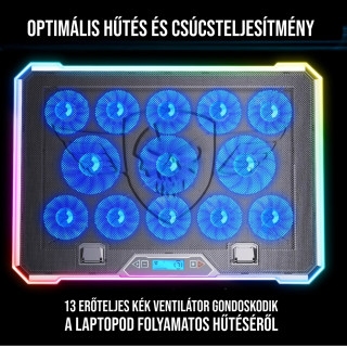 Spirit of Gamer AIRBLADE 1300 RGB Gamer Notebook Hűtőpad 19"
