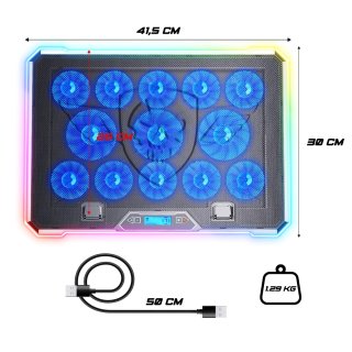 Spirit of Gamer AIRBLADE 1300 RGB Gamer Notebook Hűtőpad 19"