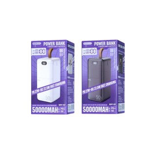 Remax Piloteer Series RPP-117 Gyorstöltő Powerbank 50000mAh - Fekete