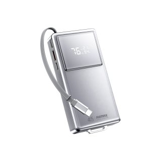 Remax Telescopic FCP-30 Gyorstöltő Powerbank visszahúzható Type-C kábellel 20000mAh - Fehér