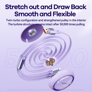 Remax Linon Series 3 in 1 Retractable kábel 66W - Fehér