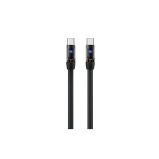 Remax Mecha Series Liquid Silicone Hajlékony USB Type-C gyorstöltő kábel 100W - Fekete