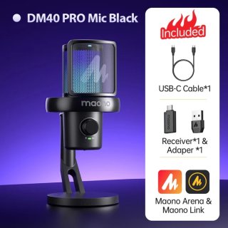 MAONO DM40 Pro USB Vezeték Nélküli Streamer/Gamer Mikrofon RGB