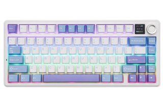 AULA F75 Max Vezeték Nélküli Mechanikus Gamer Billentyűzet - Fehér-Kék