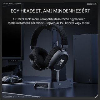 Onikuma GT839 Tri-Mode Vezeték Nélküli Gamer Headset