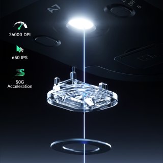 MCHOSE A7 PRO S Vezeték Nélküli 2.4G Gamer Egér - Fehér