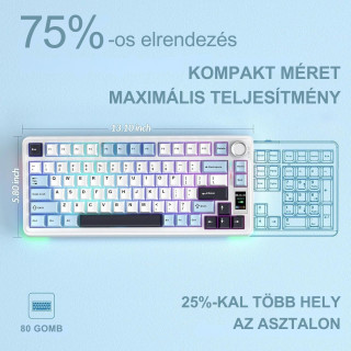 AULA S75 PRO Vezeték Nélküli Mechanikus Gamer Billentyűzet