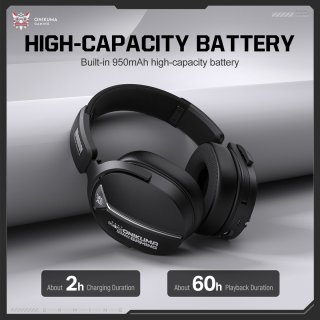 Onikuma GT887 4-Mode Vezeték Nélküli Gamer Headset - Fekete