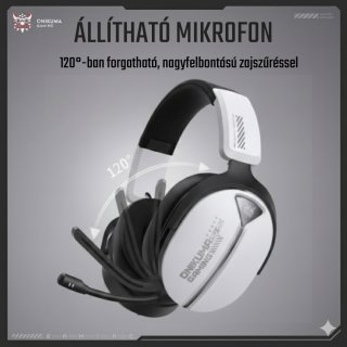 Onikuma GT887 4-Mode Vezeték Nélküli Gamer Headset - Fehér