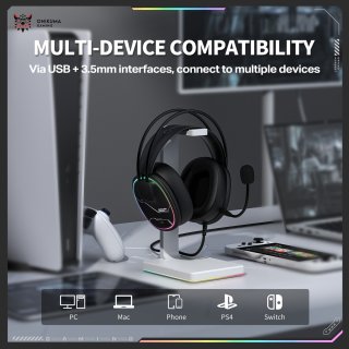 Onikuma X91 RGB Gaming Fejhallgató - Fekete