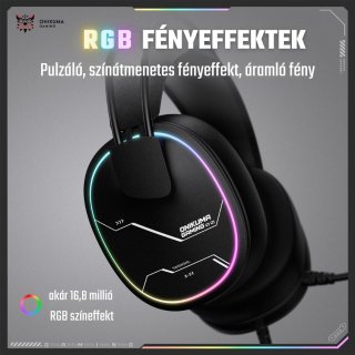 Onikuma X91 RGB Gaming Fejhallgató - Fekete