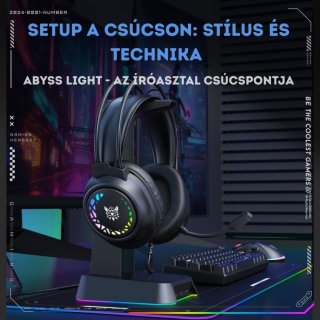 Onikuma X92 RGB Gamer Fejhallgató - Fekete