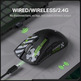 Onikuma DM01 Tri-Mode Vezeték Nélküli Gamer Egér - Fekete