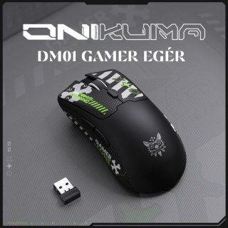 Onikuma DM01 Tri-Mode Vezeték Nélküli Gamer Egér - Fekete