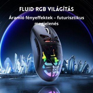 Onikuma CW930 Tri-Mode Vezeték Nélküli Gamer Egér - Fekete