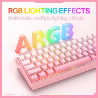 Onikuma G69 Magnetic Switch Gamer Billentyűzet - Pink