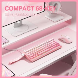 Onikuma G69 Magnetic Switch Gamer Billentyűzet - Pink