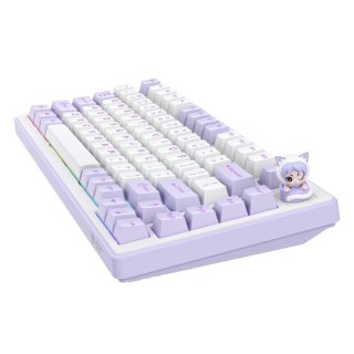 Onikuma MT707 Tri-Mode Vezeték Nélküli Mechanikus Gamer Billentyűzet - Lila