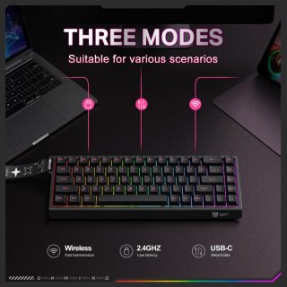 Onikuma MT603 Tri-Mode Vezeték Nélküli Magnetic Switch Mechanikus Gamer Billentyűzet