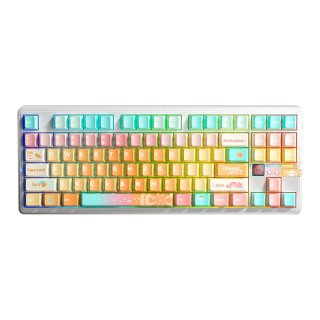 AULA F87 PRO V2 Vezeték Nélküli Mechanikus Gamer Billentyűzet - Tropical Edition