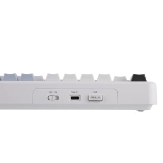 AULA F108 PRO Tri-Mode Vezeték Nélküli Mechanikus Gamer Billentyűzet - Fehér-Kék