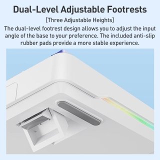 AULA F108 PRO Tri-Mode Vezeték Nélküli Mechanikus Gamer Billentyűzet - Sárga-Fehér